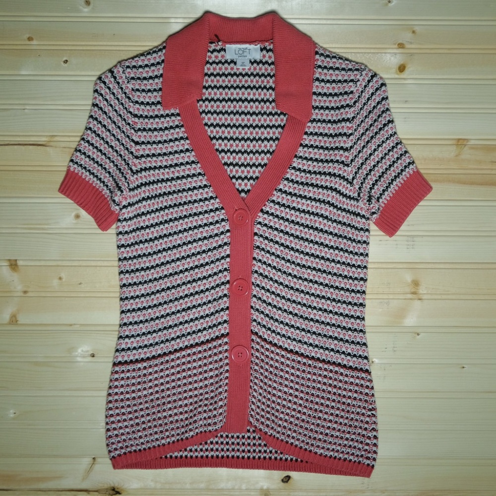 Ann Taylor Loft knitted sweater cardigan shirt